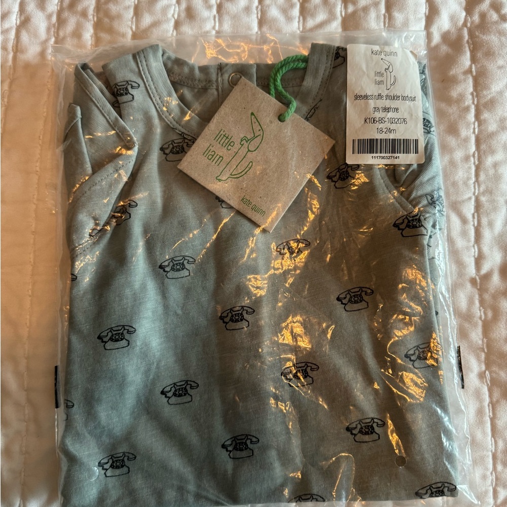 sleeveless ruffe shoulder bodysuit 18-24 months Kate Quinn